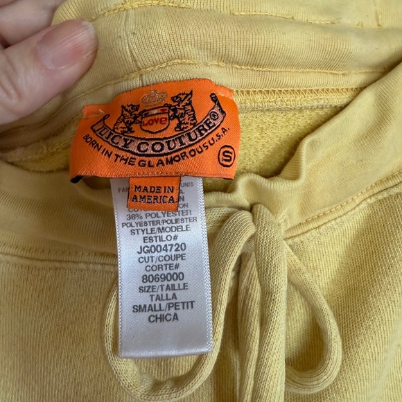 JUICY USA Vintage Terry Sweatpants Butter Soft Yellow Women’s Size Small - Picture 5 of 9